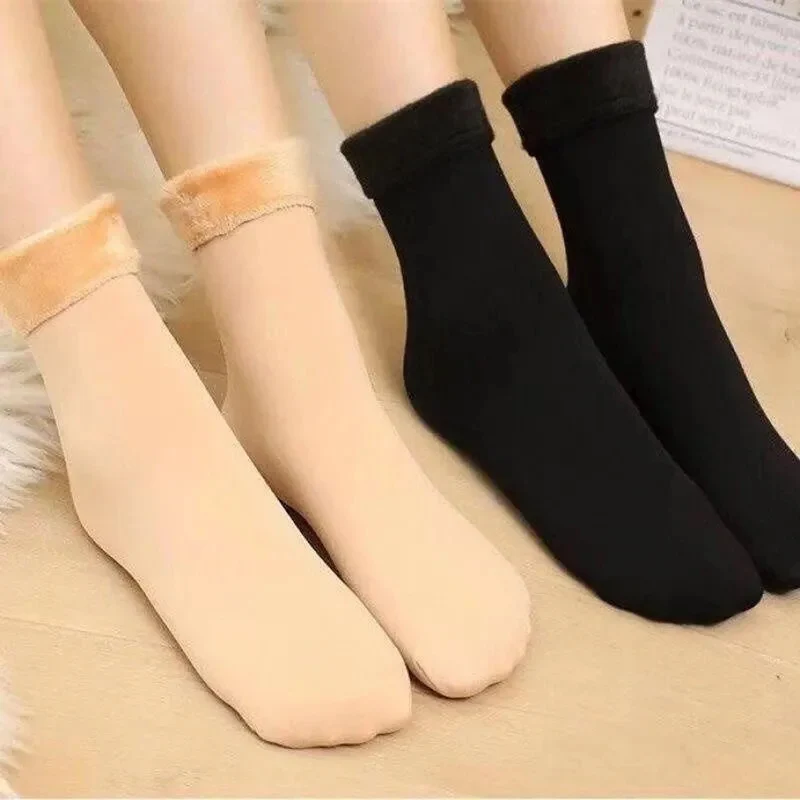 Velvet Thickened Snow Socks, Warm Floor Socks Winter Velvet Lined Thermal Socks