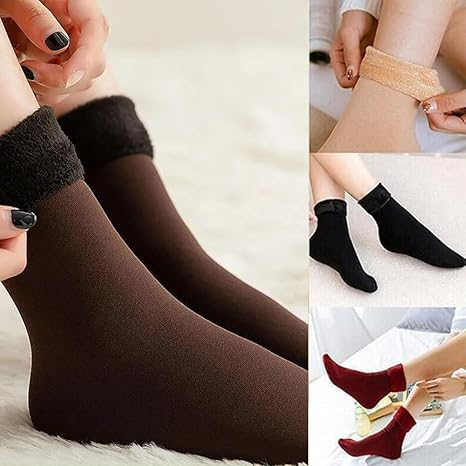 Velvet Thickened Snow Socks, Warm Floor Socks Winter Velvet Lined Thermal Socks