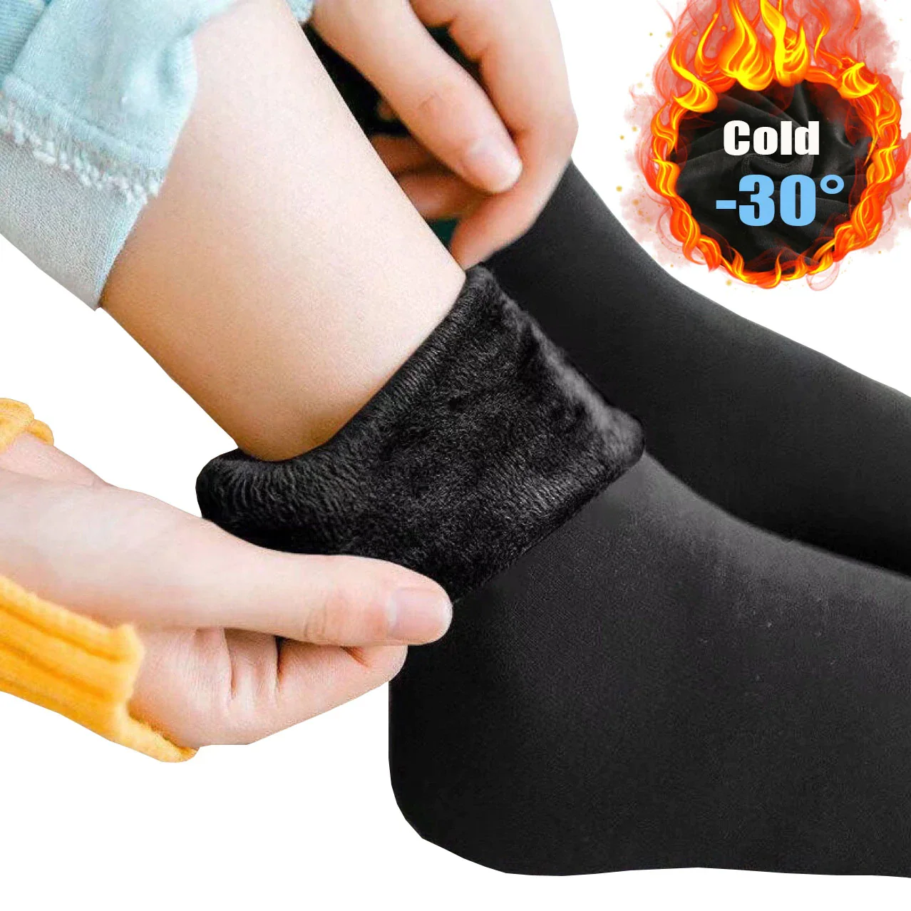 Velvet Thickened Snow Socks, Warm Floor Socks Winter Velvet Lined Thermal Socks